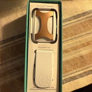 Apollo Wearable with Clip in Gold and White